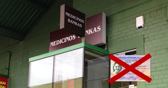 Medicinos bankas vairuotojo pažymėjimas