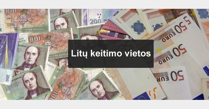 Litų į eurus keitimo vietos