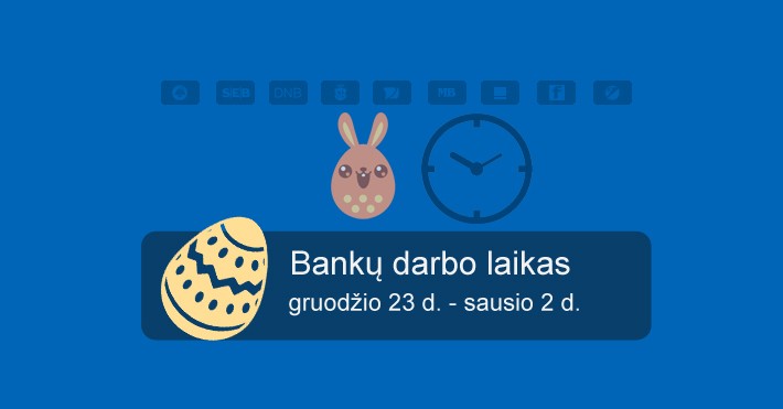 Bankų darbo laikas Velykos 2016 m.