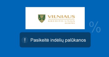 Vilniaus kredito unija indėliai mini