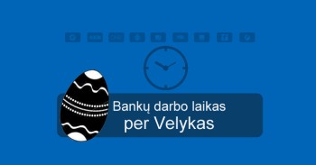 Bankų darbo laikas per Velykas mini