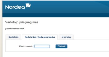 Nordea interneto bankas mini