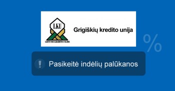 Grigiškių kredito unija indėliai mini