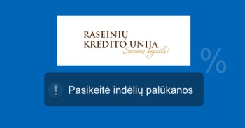 Raseiniu kredito unijos indėliai mini