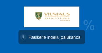 Vilniaus kredito unija indėliai mini