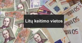 Litų į eurus keitimo vietos mini