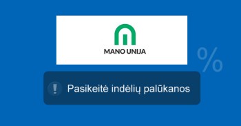 Mano unija indėliai mini