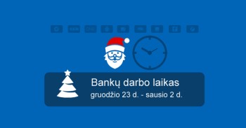 Bankų darbo laikas kalėdos-nauji metai mini