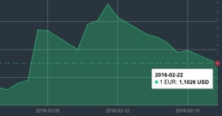 JAV dolerio kursas vasario 22 d. mini
