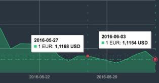 EUR/USD kursas gegužės gale mini